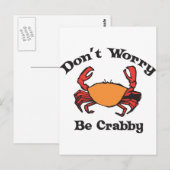 Keine Sorge - sei Crabby Postkarte (Vorne/Hinten)