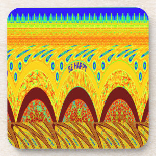 Keine Sorge, sei glücklich Kunst Druck Design Getränkeuntersetzer