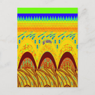 Keine Sorge, sei glücklich Kunst Druck Design Postkarte