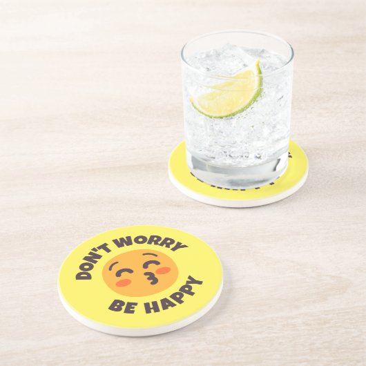Keine Sorge, seien Sie glücklich, wenn Sie sich fü Getränkeuntersetzer (Seite)