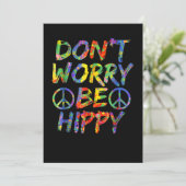 Keine Sorge, seien Sie Hippy Paint Splash Soul Hip Einladung (Stehend Vorderseite)