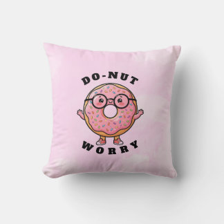 Keine Sorge – Süßer Donut-Cartoon-Charakter Kissen