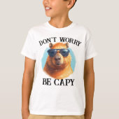 Keine Sorge um Capy Happy Capybara T-Shirt (Vorderseite)
