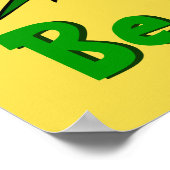 Keine Sorge, um Hoppy Niedliche grüne Frosch mit H Poster (Ecke)