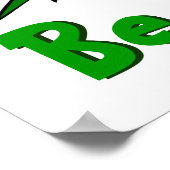 Keine Sorge, um Hoppy Niedliche grüne Frosch mit H Poster (Ecke)