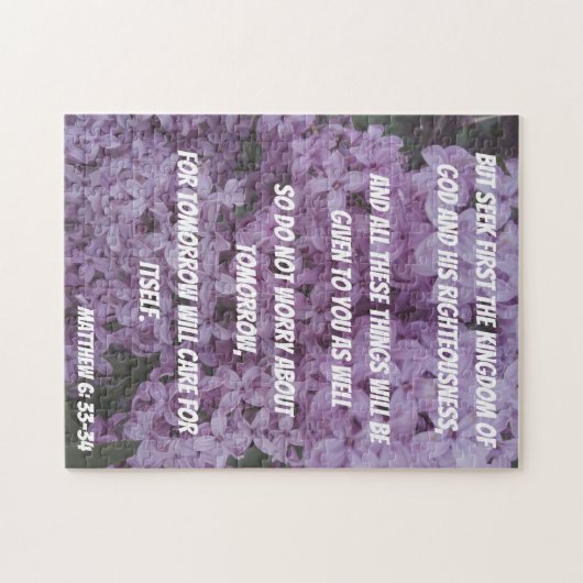 Keine Sorge wegen der Bibelverse von morgen Puzzle (Horizontal)