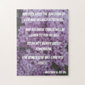 Keine Sorge wegen der Bibelverse von morgen Puzzle (Vertikal)