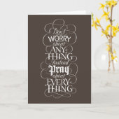 Keine Sorge wegen irgendetwas - Bibelphilippiner 4 Karte (Gelbe Blume)