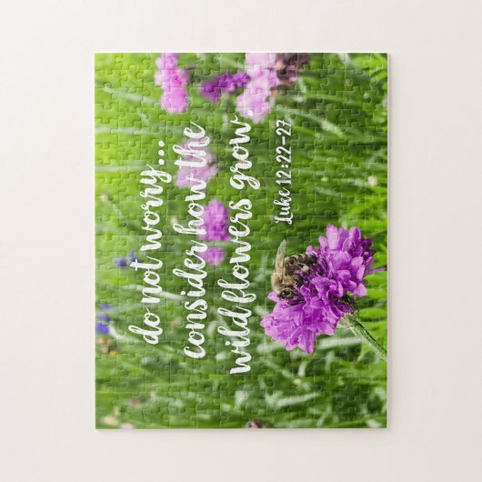 Keine Sorge, wild lebende Blume sind Christlich Bi Puzzle (Vertikal)