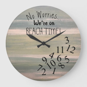 Keine Sorgen gab es bei der "Beach Time Funny Cloc Große Wanduhr