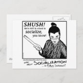 Keine Sozialisation! Postkarte (Vorne/Hinten)