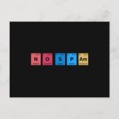 Keine Spam Periodic-Tabelle Postkarte (Vorderseite)