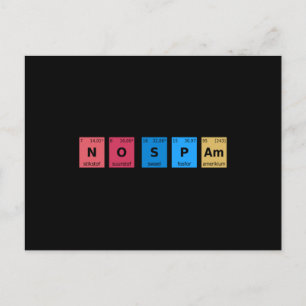 Keine Spam Periodic-Tabelle Postkarte