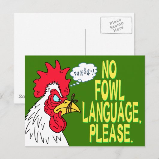 Keine Sprache Postkarte (Vorne/Hinten)