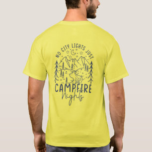 Keine Stadtlichter Familien Camping T-Shirt