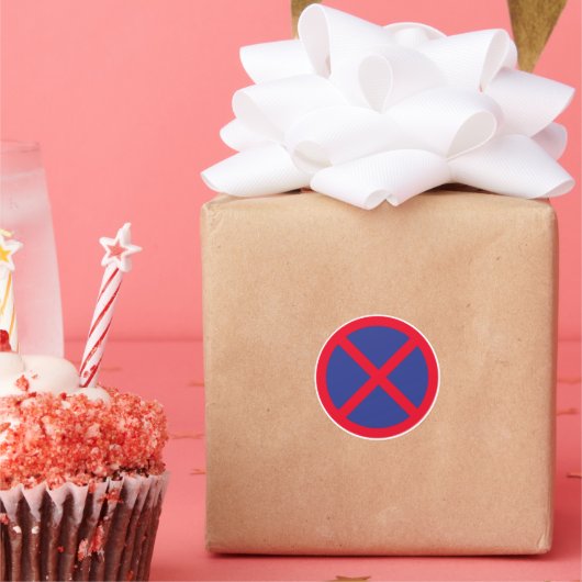 Keine Stehenden oder Parking Klassische Rundkleber Runder Aufkleber (Party)