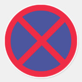 Keine Stehenden oder Parking Klassische Rundkleber Runder Aufkleber (Vorderseite)