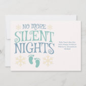 Keine stillen Nächte Weihnachtsschwangerschaft meh Feiertagskarte (Vorderseite)