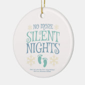 Keine stillen Nächte Weihnachtsschwangerschaft meh Keramik Ornament (Links)