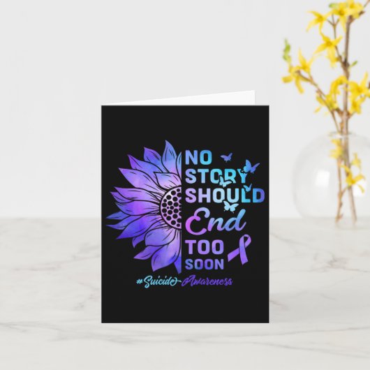 Keine Story sollte zu bald Selbstmordbewusstsein b Karte (Gelbe Blume)