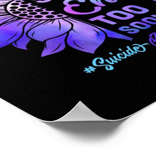 Keine Story sollte zu bald Selbstmordbewusstsein b Poster (Ecke)