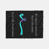 Keine Story sollte zu schnell Selbstmordbewusstsei Fleecedecke (Vorderseite (Horizontal))