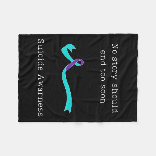 Keine Story sollte zu schnell Selbstmordbewusstsei Fleecedecke (Vorderseite (Horizontal))