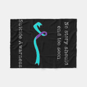 Keine Story sollte zu schnell Selbstmordbewusstsei Fleecedecke (Vorderseite (Horizontal))