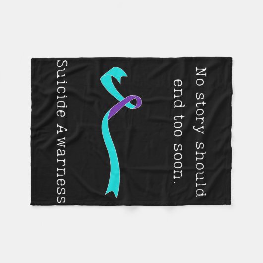 Keine Story sollte zu schnell Selbstmordbewusstsei Fleecedecke (Vorderseite (Horizontal))