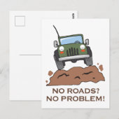 Keine Straßen Postkarte (Vorne/Hinten)