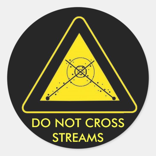 KEINE STREAMS ÜBERTRAGEN RUNDER AUFKLEBER (Vorderseite)