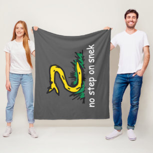 Keine Stufe auf Snek-Meme Gadsden-Parodie SnekRigh Fleecedecke