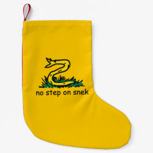 Keine Stufe auf Snek-Meme Gadsden-Parodie SnekRigh Kleiner Weihnachtsstrumpf