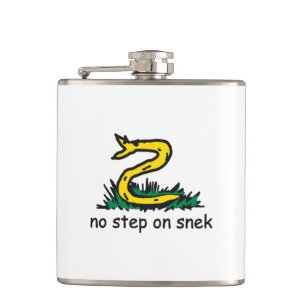 Keine Stufe auf Snek-Memes Gadsden-Parodie SnekRig Flachmann