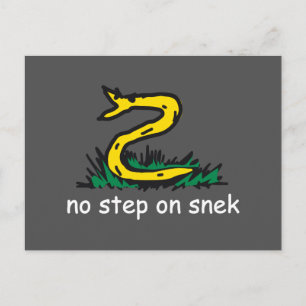 Keine Stufe auf Snek-Memes Gadsden-Parodie SnekRig Postkarte