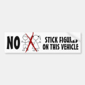 KEINE stupiden Strichmännchen-Familien auf diesem  Autoaufkleber (Vorne)