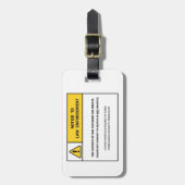 "Keine Suche ohne eine Ermächtigung" Gepäckanhänger (Vorderseite vertikal)