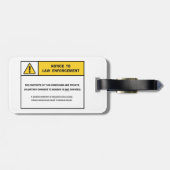 "Keine Suche ohne eine Ermächtigung" Gepäckanhänger (Rückseite horizontal)