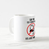Keine T-Aufbauschung Tee-Tasse Kaffeetasse (Vorderseite Links)