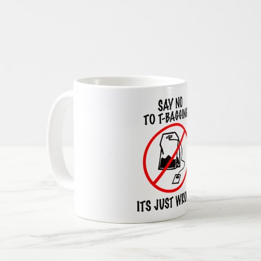 Keine T-Aufbauschung Tee-Tasse Kaffeetasse (Vorderseite Links)