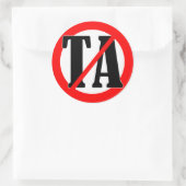 Keine TA Runder Aufkleber (Tasche)