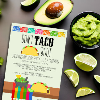 Keine Taco-Überraschungsparty-Einladung Einladung