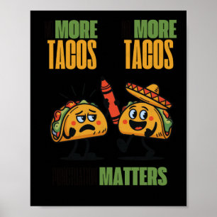 Keine Tacos Punctututuation ist ein lustiges Gesch Poster