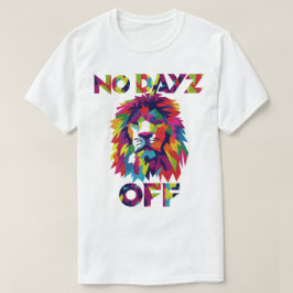 Keine Tage frei von Kleidung: farbiges Lion T Shir T-Shirt
