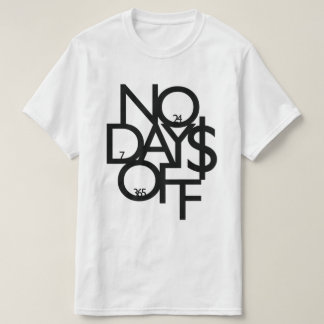 Keine Tage in Weiß/Schwarz T-Shirt