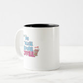 Keine Talkie vor Kaffee - Funny Coffee Quote Zweifarbige Tasse (Vorderseite Links)