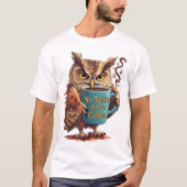 Keine Talkie vor Kaffee - Funny Owl Coffee Lover T-Shirt (Vorderseite)
