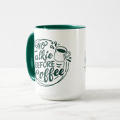 Keine Talkie vor Kaffee Tasse (Vorderseite Links)