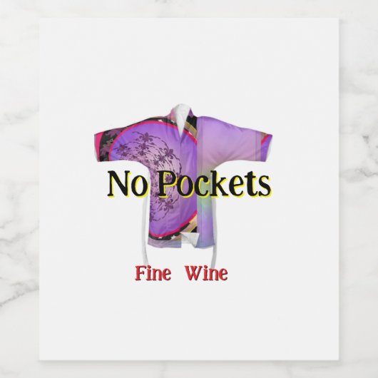 Keine Taschen Feinwein Weinetikett (Einzelnes Label)