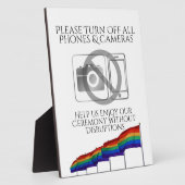 Keine Telefone oder Kameras Gay Pride Fahnen Hochz Fotoplatte (Seite)